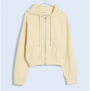 Madewell Light Yellow Botanical Bye Hooded Sweatshirt Womens Size XS